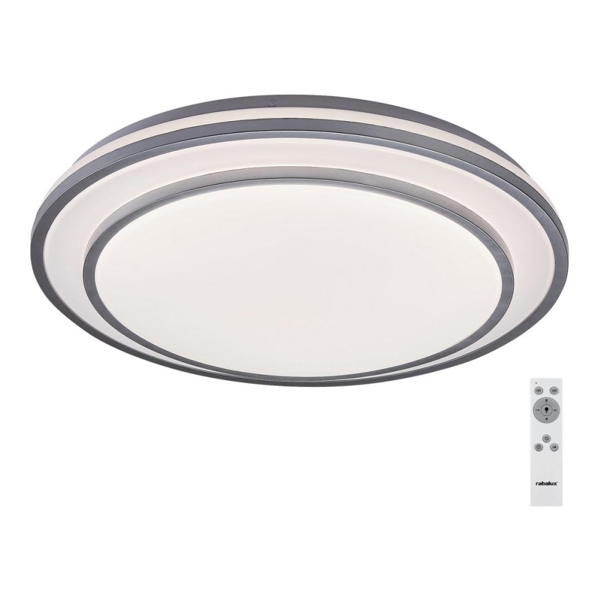 Rabalux - Plafonnier LED à intensité variable LED/40W/230V 3000-6500K argenté + télécommande