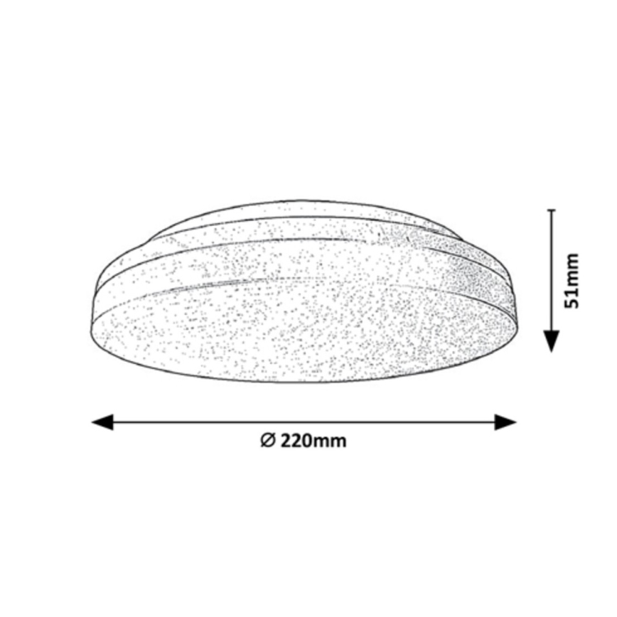 Rabalux - Plafonnier LED pour salle de bains LED/18W/230V IP54 3000K/4000K/6000K Ø 22 cm