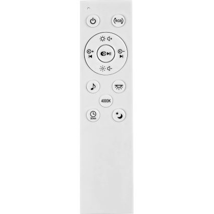 Rabalux - Plafonnier LED RVB avec haut-parleur à intensité variable LED/18W/230V 3000-6000K Bluetooth+ télécommande