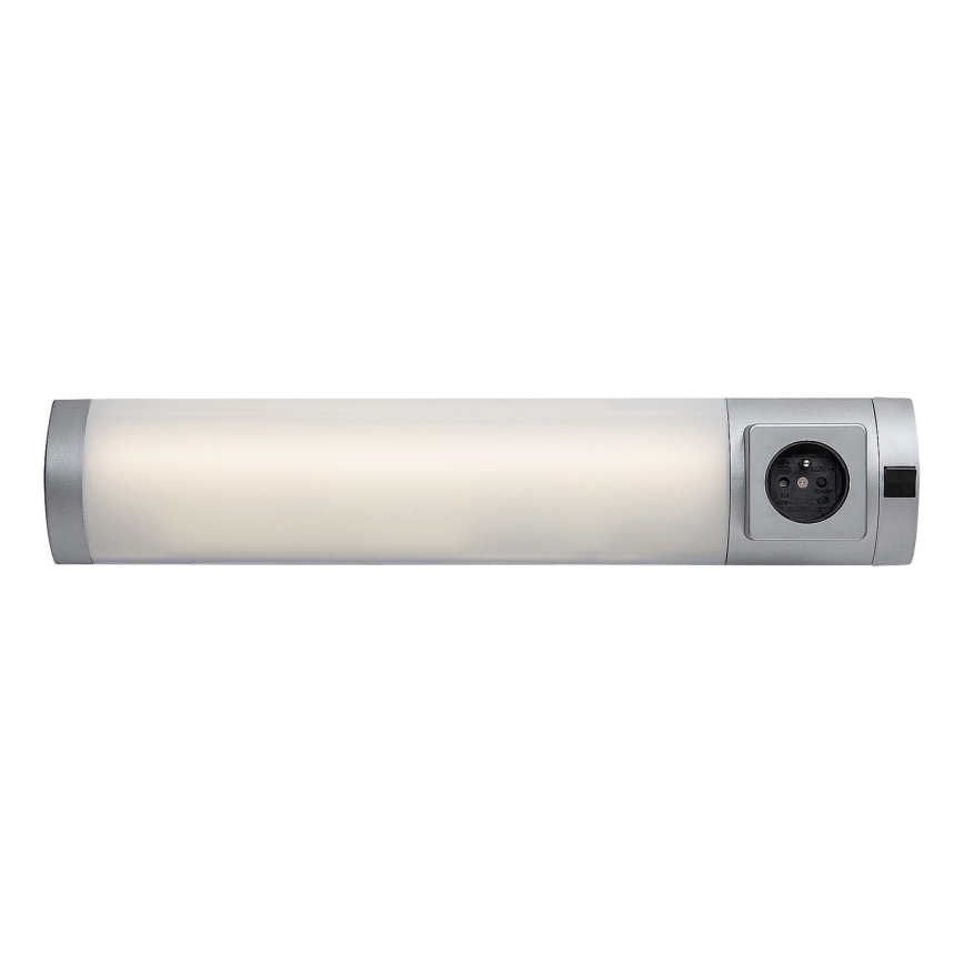Rabalux - Réglette de cuisine avec prise LED/5W/230V 4000K 45 cm argent
