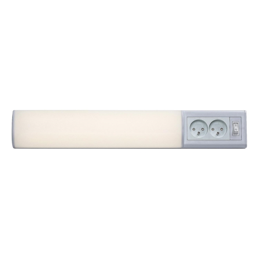 Rabalux - Réglette de cuisine avec prises LED/10W/230V 4000K 50 cm blanc