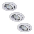 Rabalux - SET 3xLED Badkamer inbouwverlichting 3xGU10/3W/230V IP40