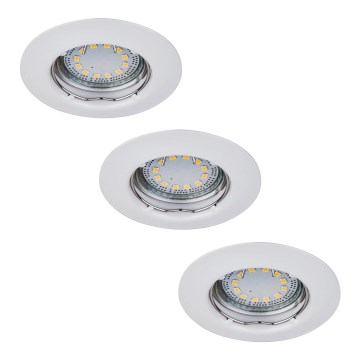 Rabalux - SET 3xLED inbouwspot 1xGU10/3W/230V IP40