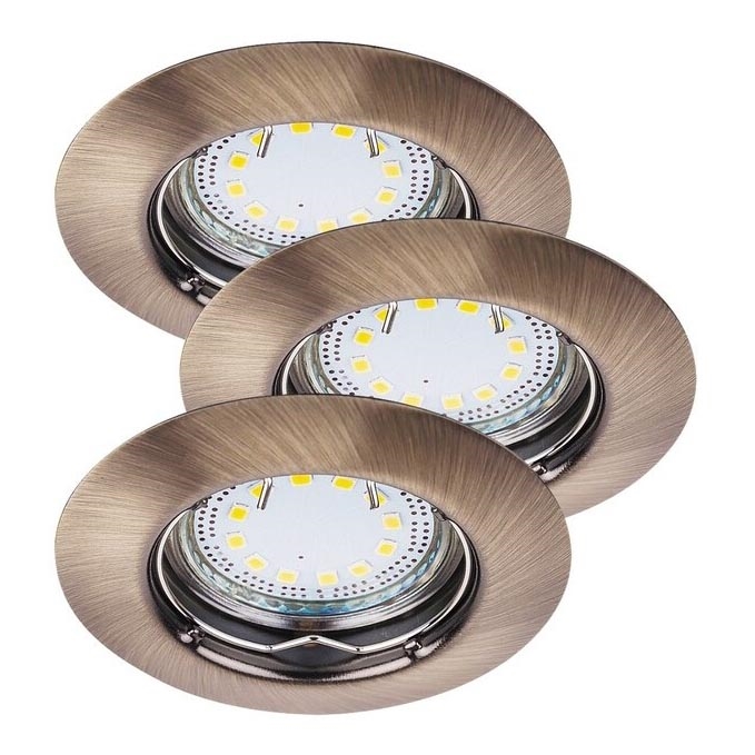 Rabalux - SET 3xLED Inbouwverlichting 3xGU10/3W/230V IP40