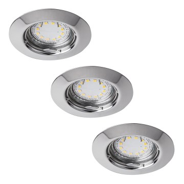 Rabalux - Set van 3 LED inbouwspots voor badkamer 1xGU10/3W/230V IP44