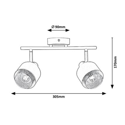 Rabalux - Spot 2xE14/40W/230V