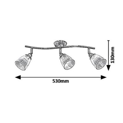 Rabalux - Spot MARTHA 3x E14 / 40W / 230V