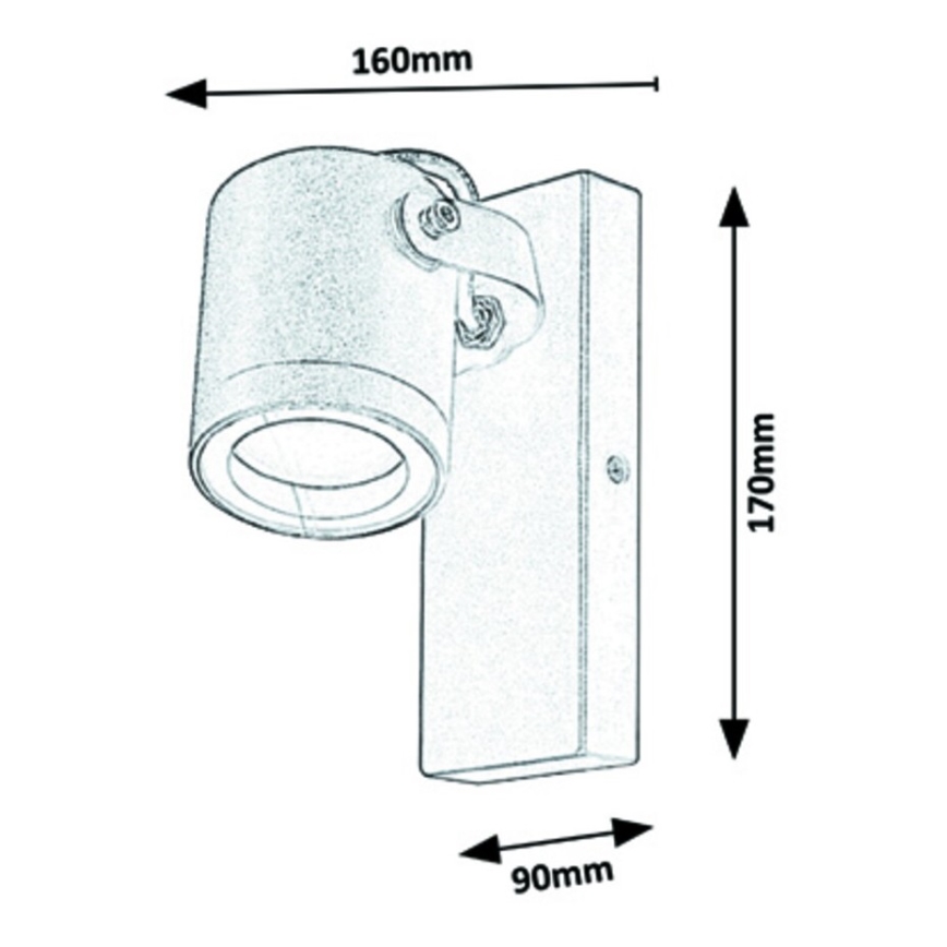 Rabalux - Spot mural extérieur 1xGU10/35W/230V IP44