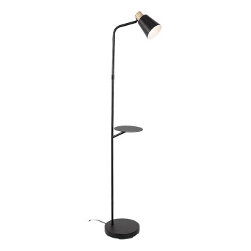 Rabalux - Staande Lamp met een plank 1xE27/40W/230V zwart