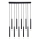Rabalux - Suspension filaire 10xG9/5W/230V noir