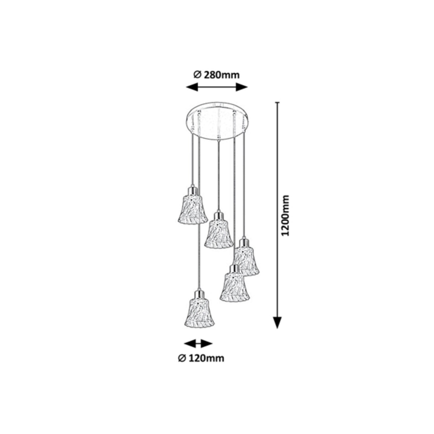 Rabalux - Suspension filaire 5xE14/40W/230V