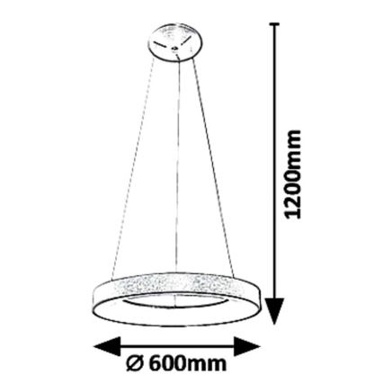 Rabalux - Suspension filaire CARMELLA LED/50W/230V