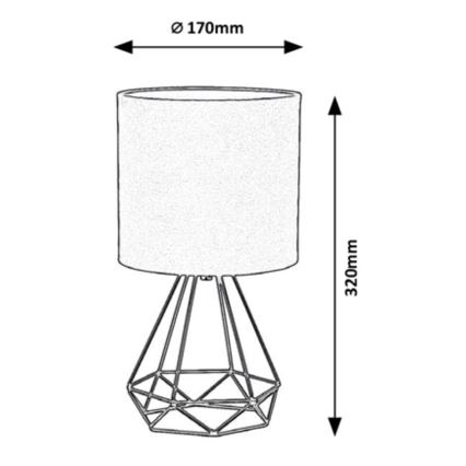 Rabalux - Tafel Lamp E14/40W/230V zwart