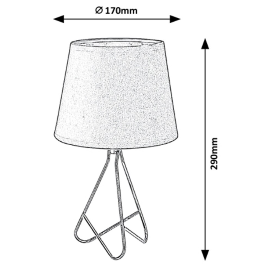 Rabalux - Tafellamp 1xE14/40W/230V grijs/glanzend chroom