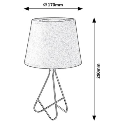 Rabalux - Tafellamp 1xE14/40W/230V zwart/goud