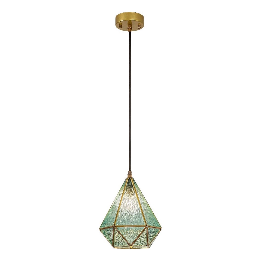 Rabalux - Tiffany glas-in-lood Hanglamp aan een touw 1xE14/40W/230V blauw/goud