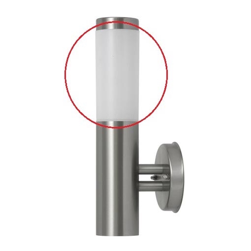 Rabalux - Vervangingsglas voor buitenverlichting INOX TORCH E27 wit