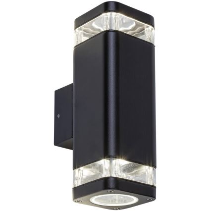 Rabalux - Zwarte buiten wandlamp 2x GU10 / 25W / 230V IP44