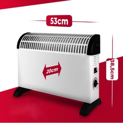 Radiateur convecteur électrique 750/1250/2000W thermostat