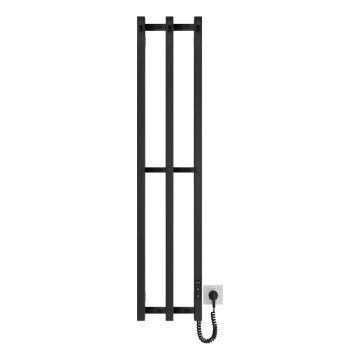 Radiateur de salle de bains HF SLIM 110W/230V 117x25 cm noir angulaire