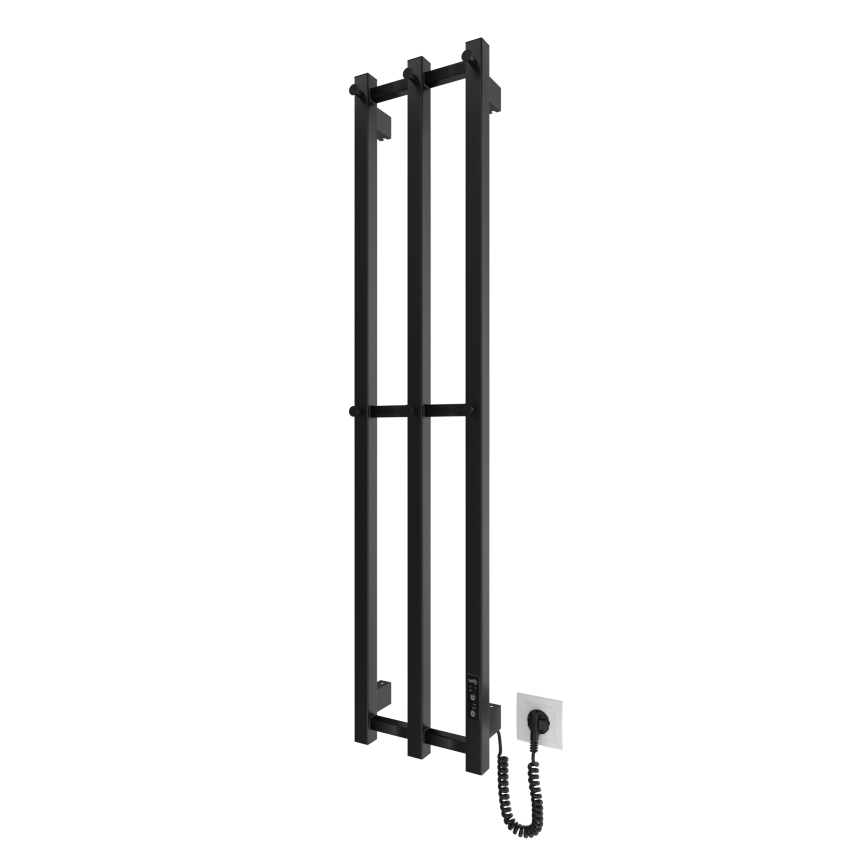 Radiateur de salle de bains HF SLIM 110W/230V 117x25 cm noir angulaire