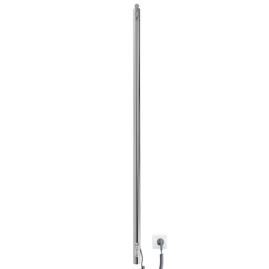 Radiateur de salle de bains RAY 25 W/230 V 110 x 30 cm IP44 en inox / chrome brillant