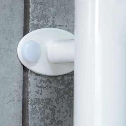 Radiateur sèche-serviettes électrique rotatif avec thermostat FOUETTE 185W/230V 81,8 cm IP44 blanc