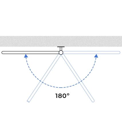 Radiateur sèche-serviettes électrique rotatif avec thermostat FOUETTE 185W/230V 81,8 cm IP44 blanc