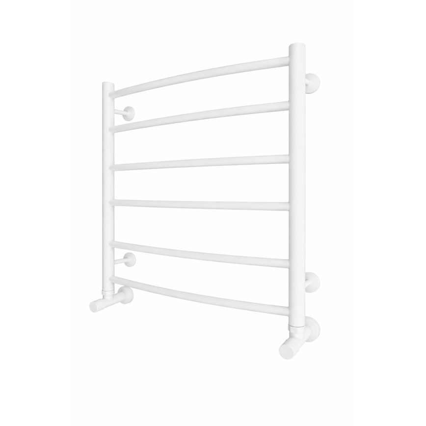 Radiateur sèche-serviettes en échelle pour salle de bains INOX CLASSIC 122W/230V 57x53 cm inox/blanc