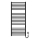 Radiateur sèche-serviettes pour salle de bains HF DERBY 255W/230V 117x53 cm noir