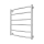 Radiateur sèche-serviettes pour salle de bains INOX CLASSIC 122W/230V 57x53 cm inox/chrome brillant