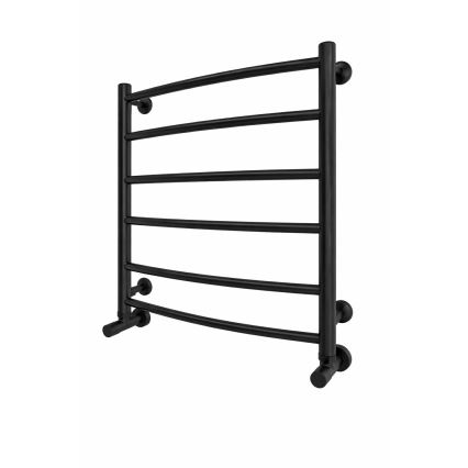 Radiateur sèche-serviettes pour salle de bains INOX CLASSIC 122W/230V 57x53 cm inox/noir