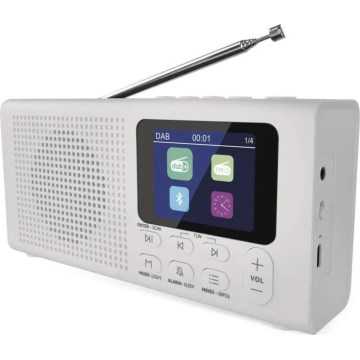 Radio DAB DAB+ FM 3W/5V/4xAA blanc