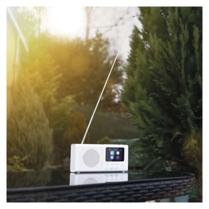 Radio DAB DAB+ FM 3W/5V/4xAA blanc