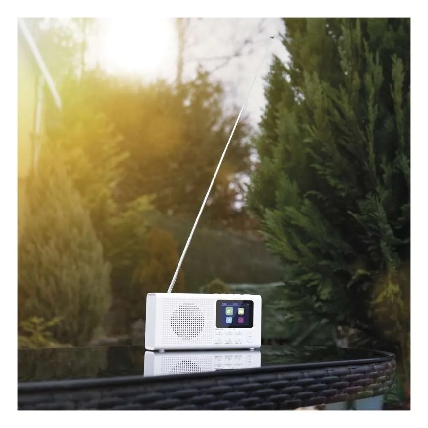 Radio DAB DAB+ FM 3W/5V/4xAA blanc