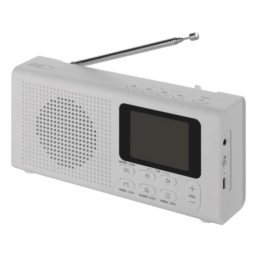 Radio DAB DAB+ FM 3W/5V/4xAA blanc