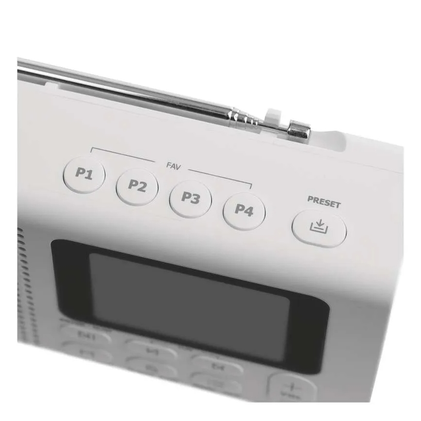 Radio DAB DAB+ FM 3W/5V/4xAA blanc