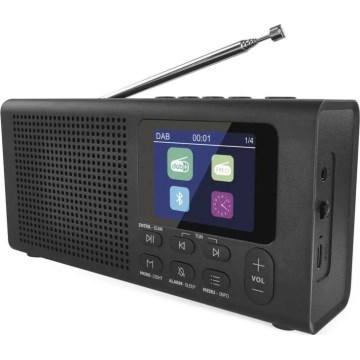 Radio DAB DAB+ FM 3W/5V/4xAA noir