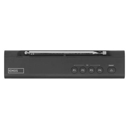 Radio DAB DAB+ FM 3W/5V/4xAA noir