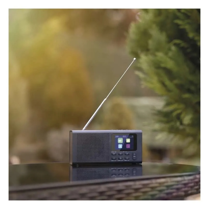 Radio DAB DAB+ FM 3W/5V/4xAA zwart