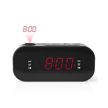 Radio Wekker met LED Display en projector 230V