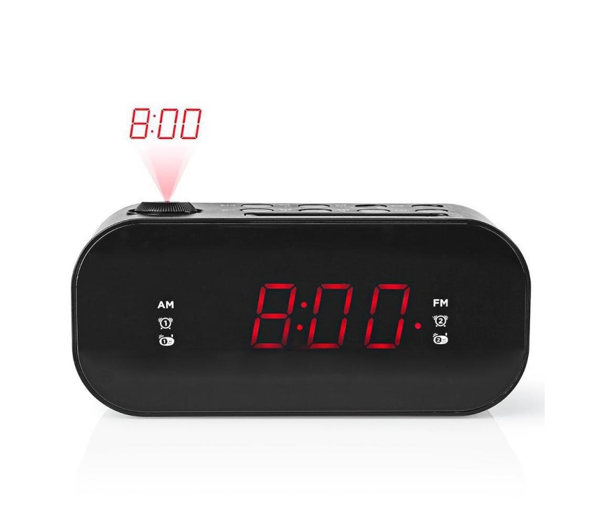 Radio Wekker met LED Display en projector 230V