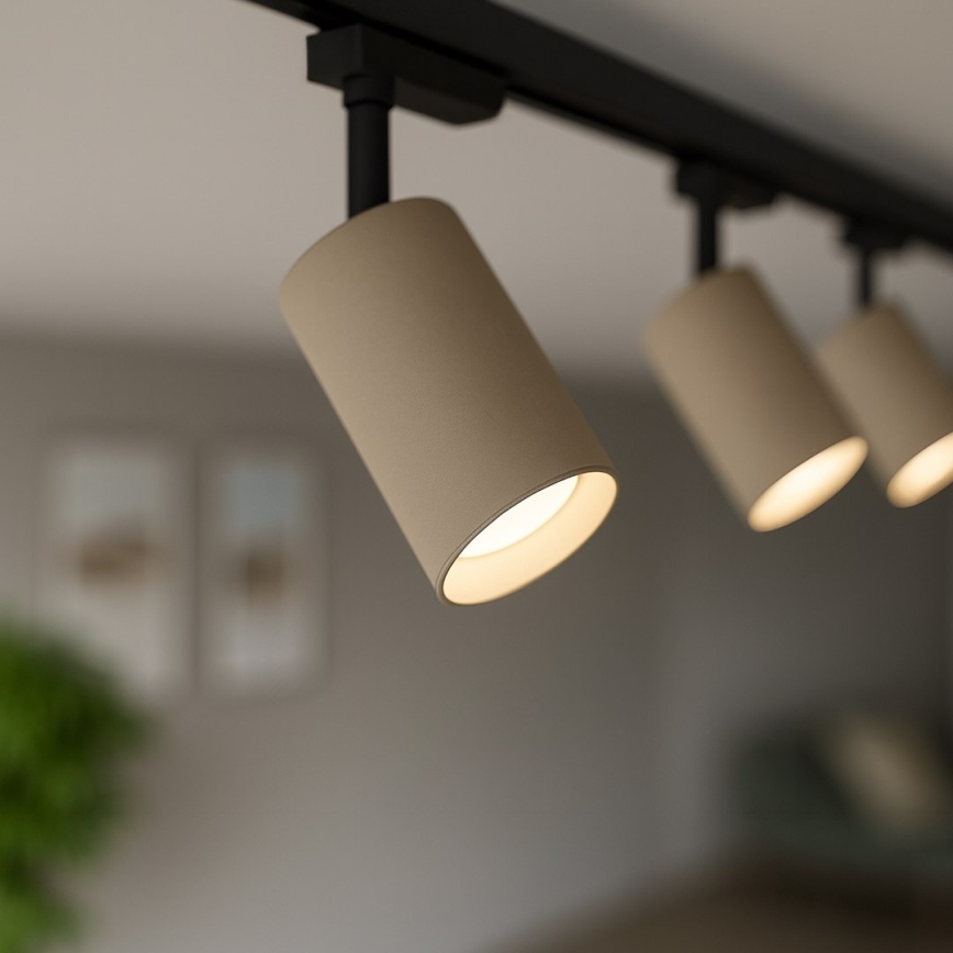 Railspot voor 1-fase railsysteem PIPE 1xGU10/10W/230V beige