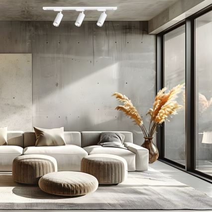 Railspot voor railsysteem MICA 3xGU10/10W/230V wit/mat chroom