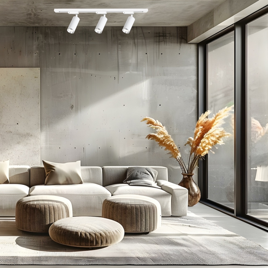 Railspot voor railsysteem MICA 3xGU10/10W/230V wit/mat chroom