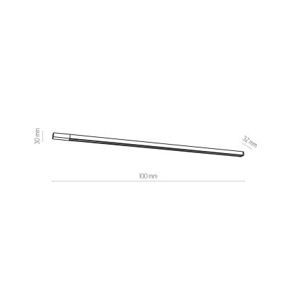 Railsysteem 3-fases TRACER 1 m zwart
