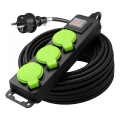 Rallonge électrique 20 m avec interrupteur — 3 prises — IP44