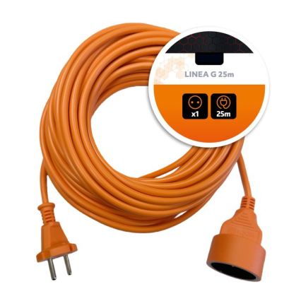 Rallonge électrique LINEA G 1Z 25 m orange