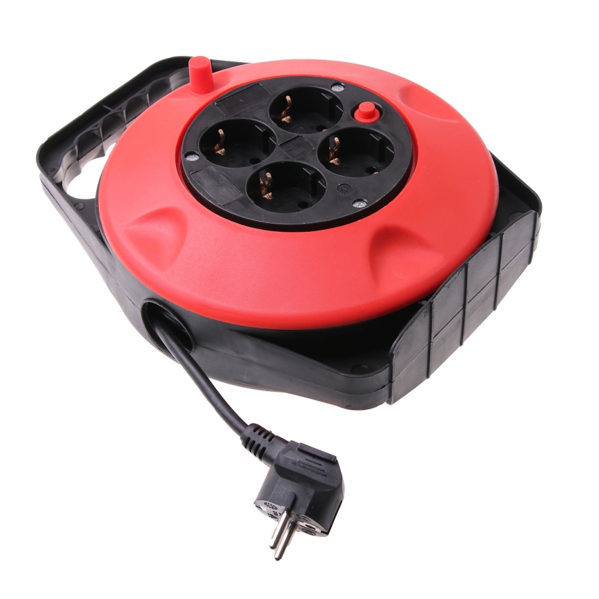 Rallonge sur enrouleur SCHUKO 4Z 10m