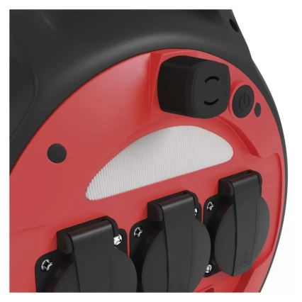 Rallonge sur tambour 3Z 20m rouge/noir IP44